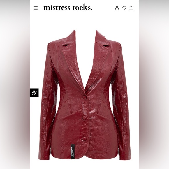 Mistress Rocks Red Croc-Embossed Skirt Set - Picture 3 of 6